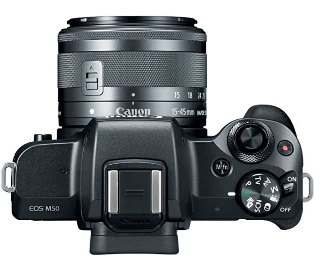 Canon EOS M50 Mirrorless Vlogging Camera Kit with EF-M 15-45mm lens, B...